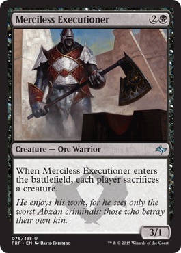 Magic The Gathering: Fate Reforged Carnefice Spietato Merciless Executioner