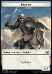 Knight Token (W 2/2 Vigilance) // Spirit Token (WB