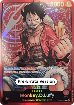 Monkey.D.Luffy (ST01-001) Pre Errata (V.3)