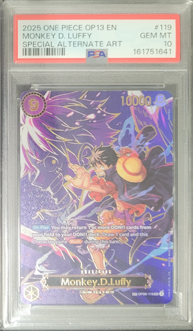 Monkey D. Luffy OP09-119 PSA 10