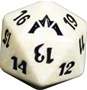 Dado D20 Irruzione Bianco/Nero