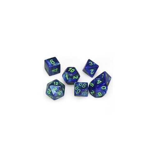 dadi-chessex2: Dice Set - Lustrous Dark Blue/Green