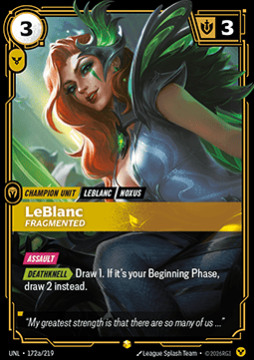 Leblanc, Fragmented