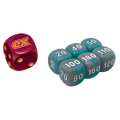 Dice Set - Obsidian Flames