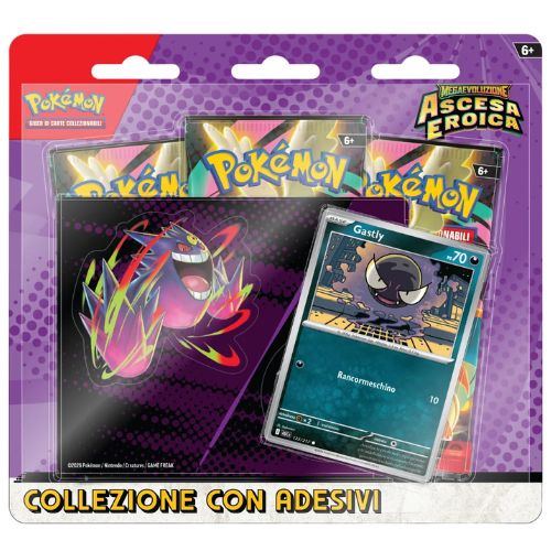 collezioni-speciali: Collezione Gastly Ascesa Eroica con Adesivi - Mega Evoluzioni