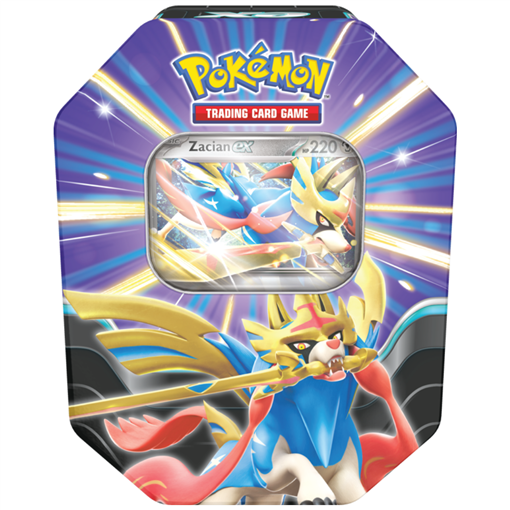 tin: Zacian ex - Slashing Legends Tin 2025