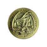 Drago Nero Occhi Rossi - Moneta d'Oro