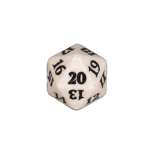 dadi-mtg: Dice D20 - Game Night 2019 - White