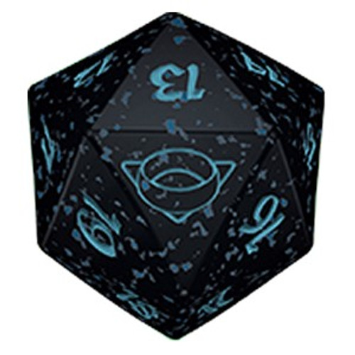 dadi-mtg: Dado D20 Signore degli Anelli: Racconti della Terra di Mezzo - Nero/Blu