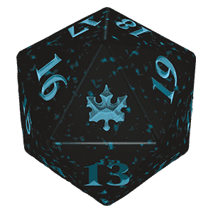 dadi-mtg: Dado D20 Bloomburrow - Nero/Blu