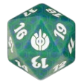 Dado D20 Mirrodin Assediato - Verde
