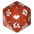 Dado D20 Ascesa Oscura - Rosso