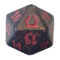 Dado D20 Ritorno a Ravnica - Nero/Rosso