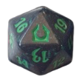 Dado D20 Ritorno a Ravnica - Nero/Verde