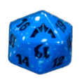 Dado D20 - Irruzione Blu/Nero