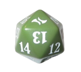 Dado D20 Riforgiare il Destino Verde