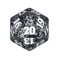 Dado D20 - Game Night 2019 - Nero