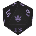 Dado D20 Bloomburrow - Nero/Viola