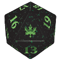 Dado D20 Bloomburrow - Nero/Verde