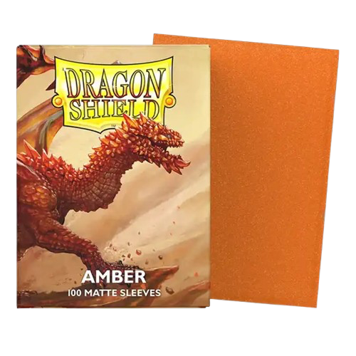 buste-protettive-da-gioco: Dragon Shield 100 Bustine Ruvide Amber