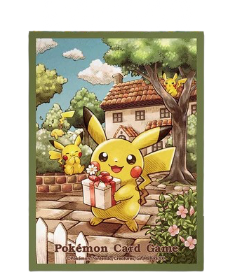 buste-protettive-di-pokmon: Pokémon Center Bustine Protettive Pikachu Gift (Verde)