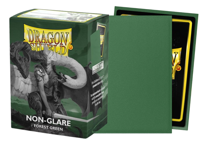 buste-protettive-da-gioco: Dragon Shield 100 Bustine Non-Glare Matte Verde Foresta