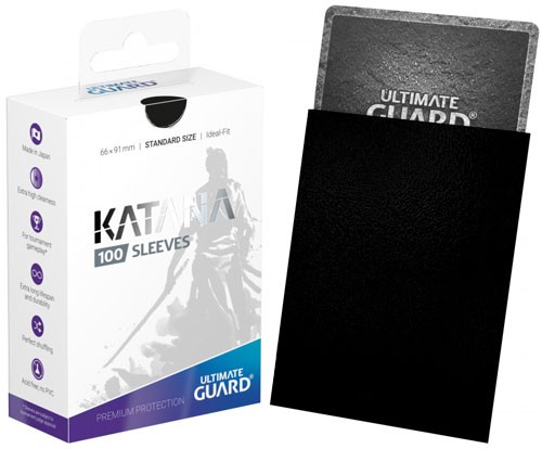 buste-protettive-da-gioco: Ultimate Guard 100 Bustine Katana Nero
