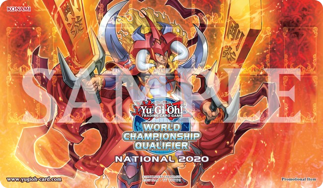 playmat-yugioh: Tappetino - Yu-Gi-Oh! - National 2020 WCQ - Spadaccino di Fuoco Feroce