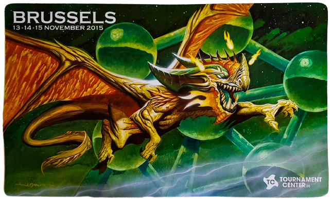 playmat-magic-the-gathering: Tappetino - Grand Prix Brussels 2015 - Custom Art