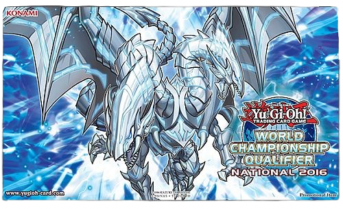 playmat-yugioh: Tappetino - Yu-Gi-Oh! - 2016 WCQ - Blue-Eyes Twin Burst Dragon