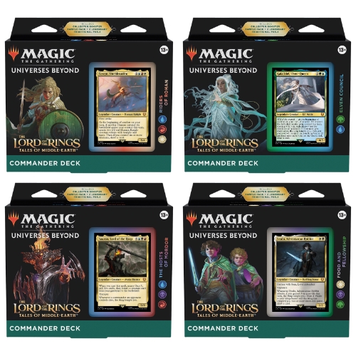 mazzi-commander: Il Signore degli Anelli: Racconti della Terra di Mezzo Commander Deck Set (4 Mazzi)