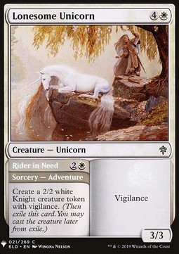 Unicorno Solitario // Cavalcante Senza Destriero