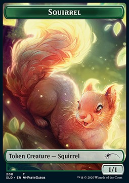 Squirrel Token (Green 1/1)