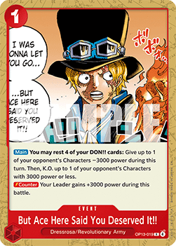 But Ace Here Said You Deserved It!! (OP13-019)