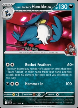 Honchkrow del Team Rocket