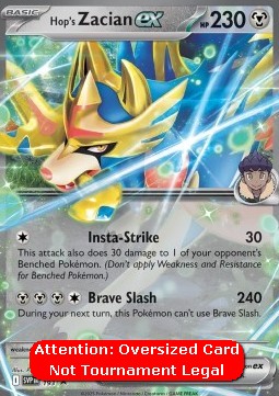 Zacian ex di Hop (Oversized)