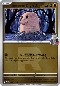 Diglett del Team Rocket (Rocket Reverse)