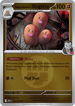 Dugtrio del Team Rocket (Energy Reverse)