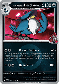 Honchkrow del Team Rocket (Energy Reverse)