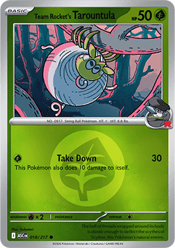 Tarountula del Team Rocket (Energy Reverse)