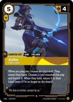 Ashe, Focused
