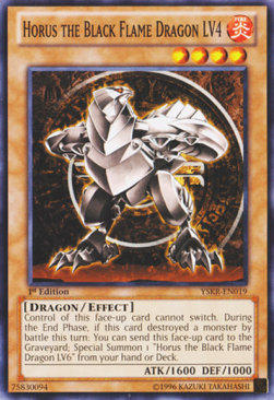 Horus, the Black Flame Dragon from Yu-Gi-Oh translated into Magic