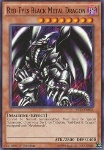 Drago Nero Metallico Occhi Rossi