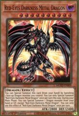 Drago Metallico Oscuro Occhi Rossi
