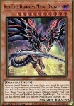 Drago Metallico Oscuro Occhi Rossi