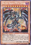 Drago Metallico Oscuro Occhi Rossi