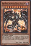 Drago Metallico Oscuro Occhi Rossi