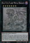 Drago Metallico Fiamma Occhi Rossi